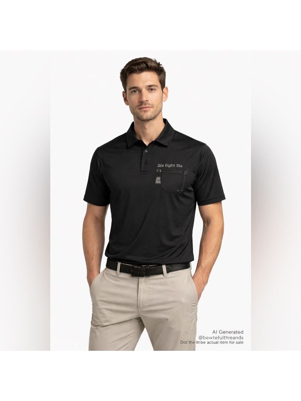 686 Six Eight Six Performance Polo Shirt Men’s M Black Technical Golf